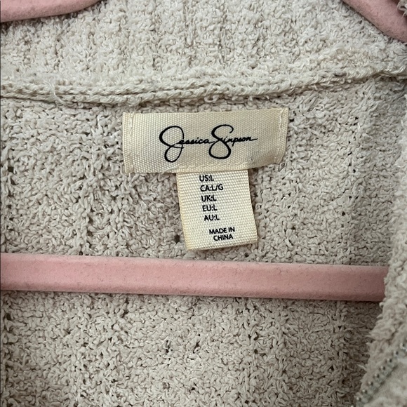 Jessica Simpson Cream Cable Knit Cowl Sweater - Picture 2 of 3